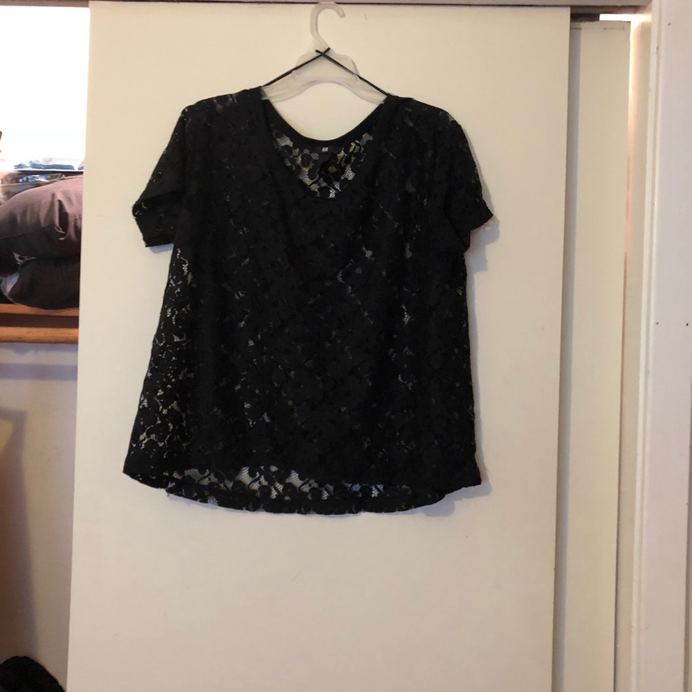 Lace black shirt